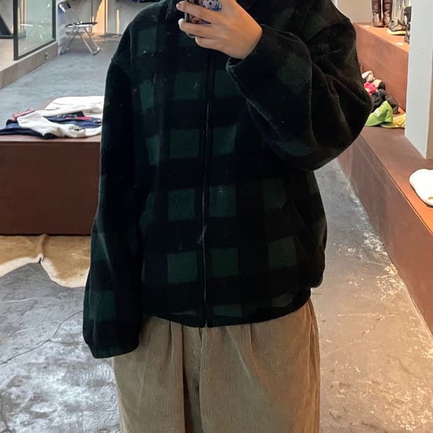 폴로 블랙와치 플리스 자켓 H250