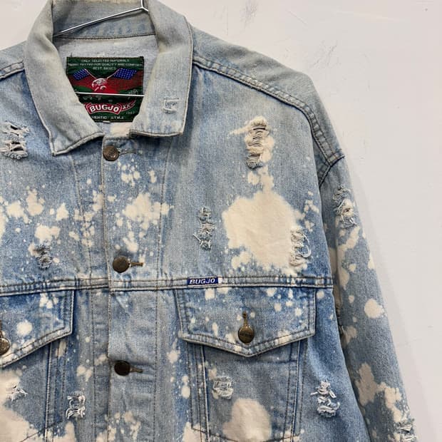 BUGJO 아메리칸빈티지 타이다이 데미지 데님자켓
