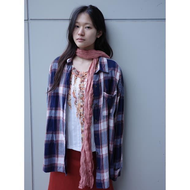 빈티지 체크 셔츠