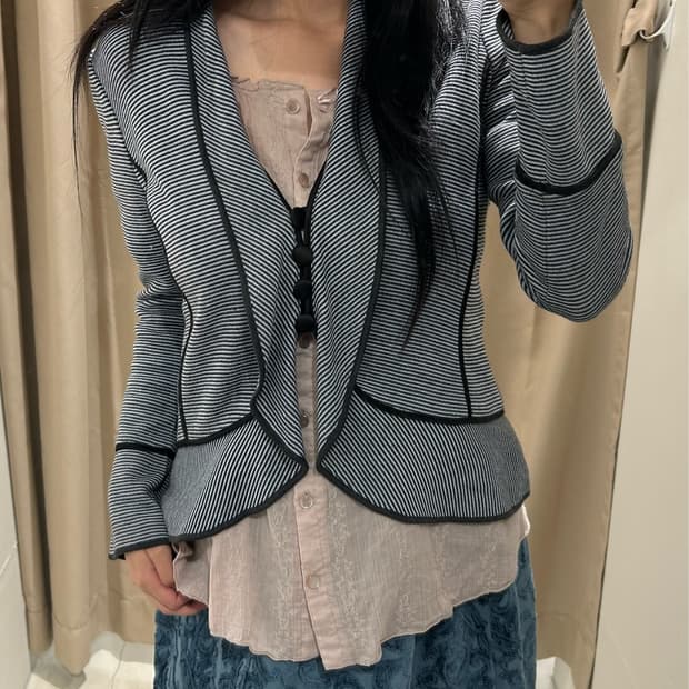 아르마니 꼴레지오니 00's 파이핑 트리밍 실크 자켓 PN7564