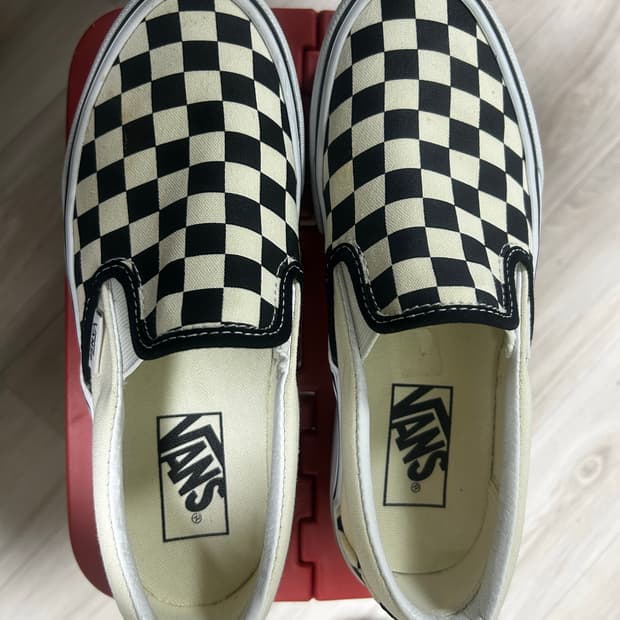 반스 클래식 슬립온 체커보드 (스택폼)