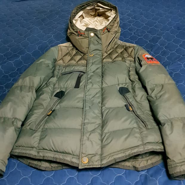 (희귀매물) 써스데이아일랜드 오리털 밀리터리 유틸 다운 파카 카키(XL)