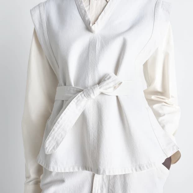 [34,36,38]르메르 26ss CHASUBLE 타이 베스트/밀크