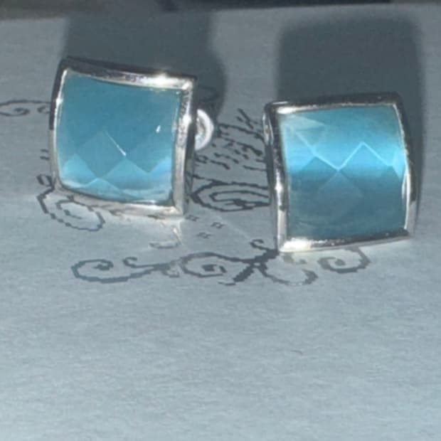 빈티지 블루 귀걸이