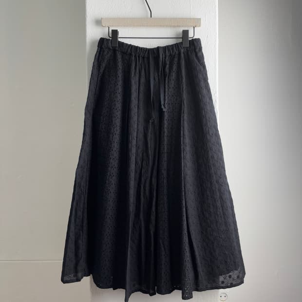 BEAMS BOY Black Cotton Long Skirt