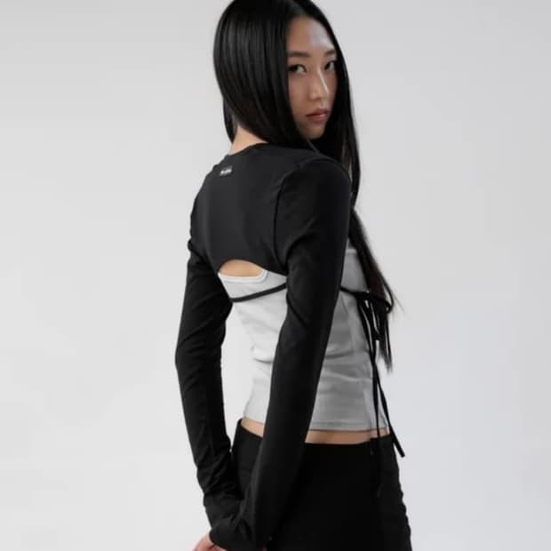 wsc 아카이브 볼레로 가디건 블랙