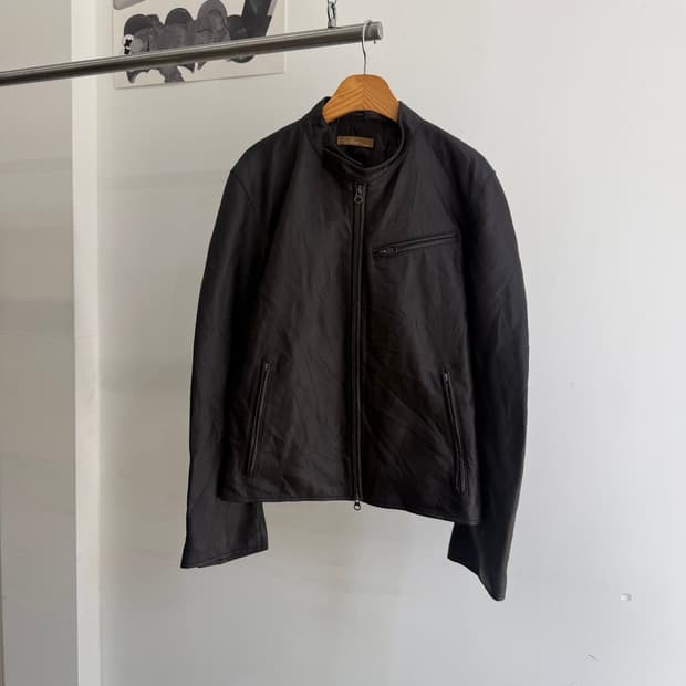 REAL LEATHER 램스 레더 투웨이 집업 자켓