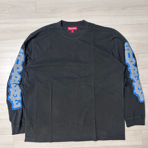 (XL)슈프림 크랙 롱슬리브 -26ss