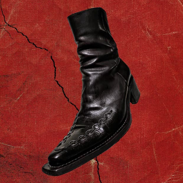 DSQUARED2 디스퀘어드 롱 노즈 웨스턴 링 피어스 부츠 42