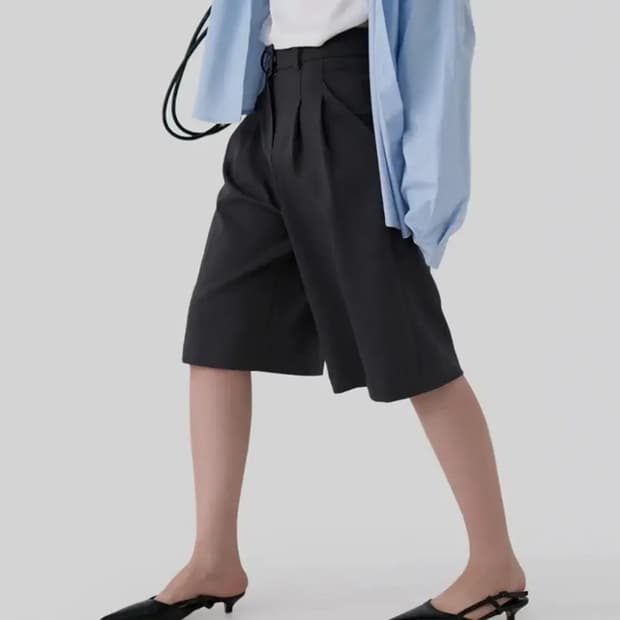 어텀 버뮤다 슬랙스 차콜 M