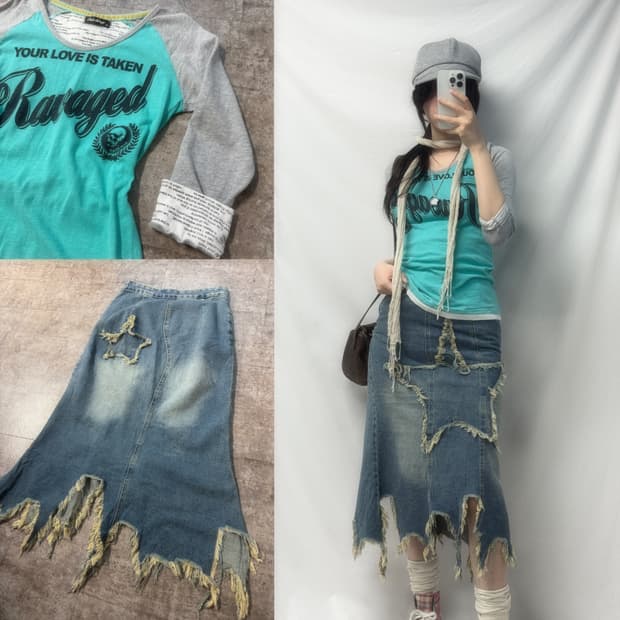 ๋ ์ด์ด๋ ๋๊ธ๋ฐ ํฐ ๊ทธ๋ฐ์ง ๋ฐ๋ ์ค์ปคํธ 2pcs SET