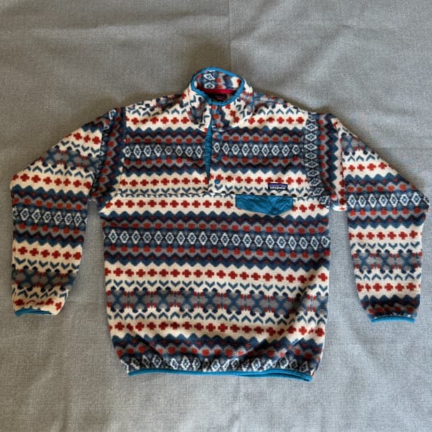 11FW 파타고니아 신칠라 스냅-T 페어아일/블루 아즈텍 패턴 멕시코