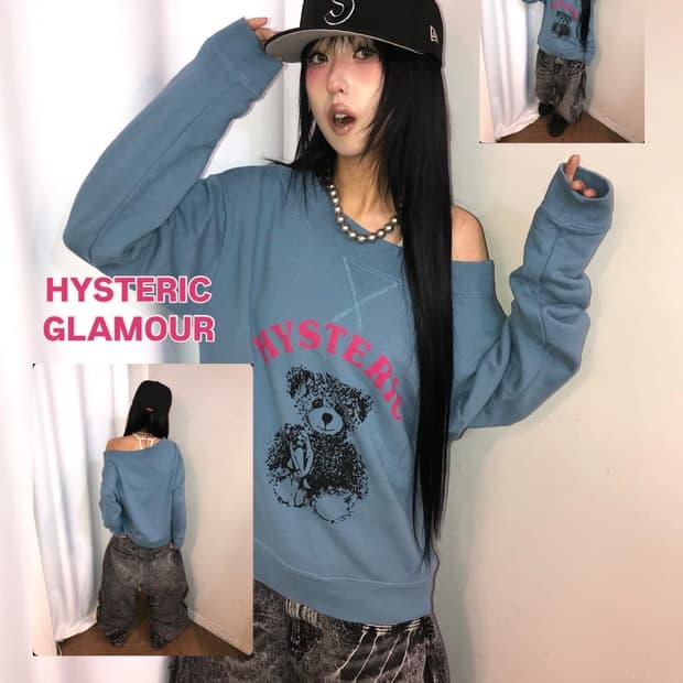 Hysteric Glamour One-Shoulder Sweatshi