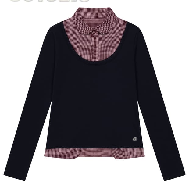 REVERSIBLE COLLAR LONGSLEEVES NAVY