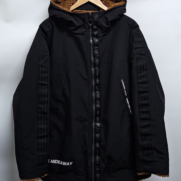 라이프워크 리버시블 쉐르파 후드자켓 L