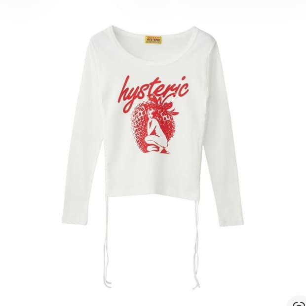 히스테릭 글래머 미드나잇 베리 치비 티셔츠 화이트