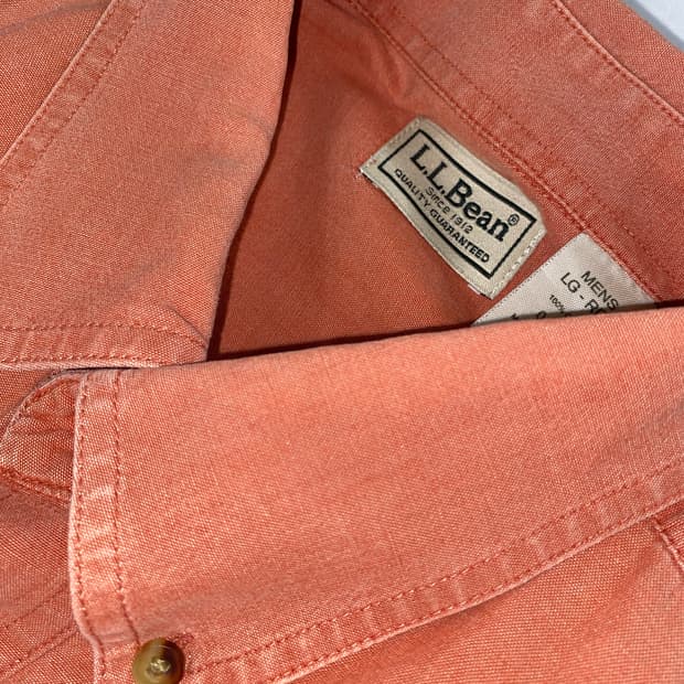 [L] L.L.Bean 엘엘빈 빈티지 워싱 코튼 하프 반팔 셔츠