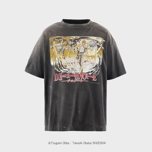 [새상품/XL] 세인트미카엘 X 데스노트 반팔 티셔츠 블랙