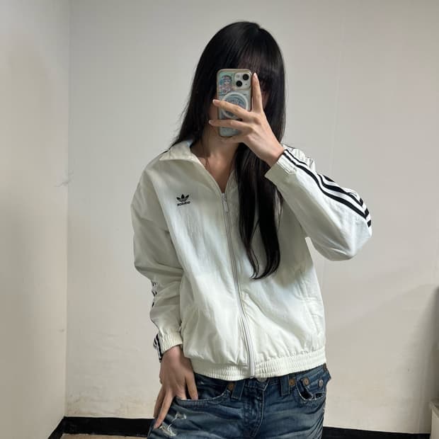 Adidas Lock-Up White Windbreaker