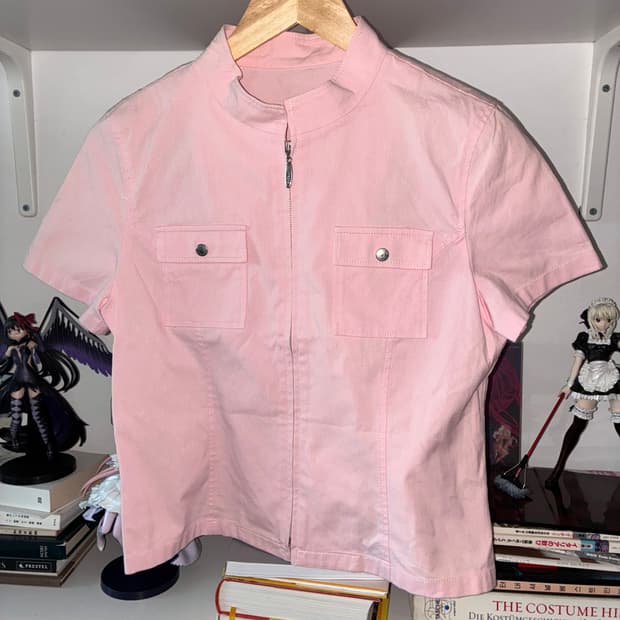 Courrèges 반소매 집업 자켓