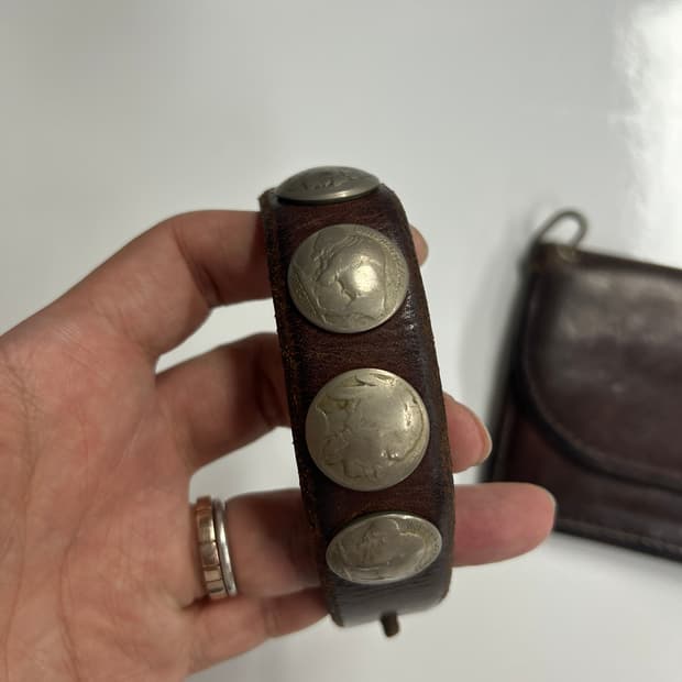 GOROS 올드고로스 새들레더 콘초 레더 팔찌