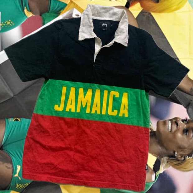 스투시 자메이카 럭비 반팔셔츠 s