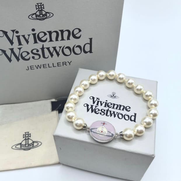비비안웨스트우드 아카이브 orb 진주 펄 팔찌(풀구성, 새상품)