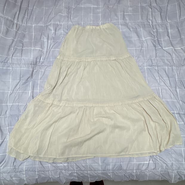 베이지 셔링 롱치마