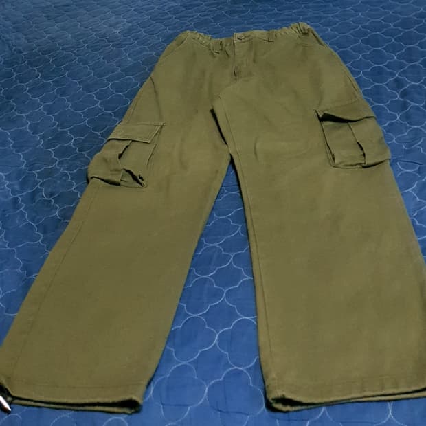 제멋샵 와이드 카고팬츠 카키 (32)