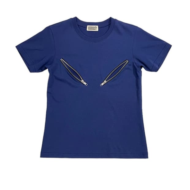 모자이크소사이어티 Angry zip 18+ tee navy 