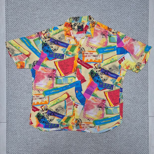 80s JAMS WORLD 하와이안 셔츠 (XL)