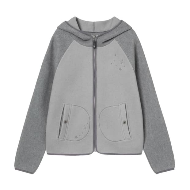 AEAE stella fleece zip up hoodie