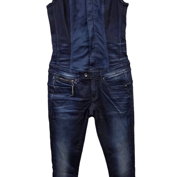 G-STAR청 데님 멜빵 바지 점프수트(S)