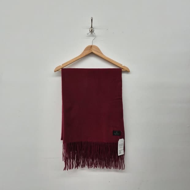 LANVIN 랑방 버건디 캐시미어 100% 목도리 