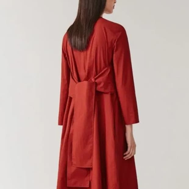 코스 버건디 원피스