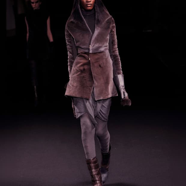 릭오웬스 FW10 GLEAM 캥거루 퍼 후드 자켓