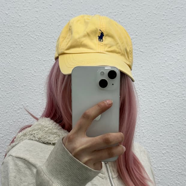 폴로 랄프로렌 네이비포니 레몬 볼캡