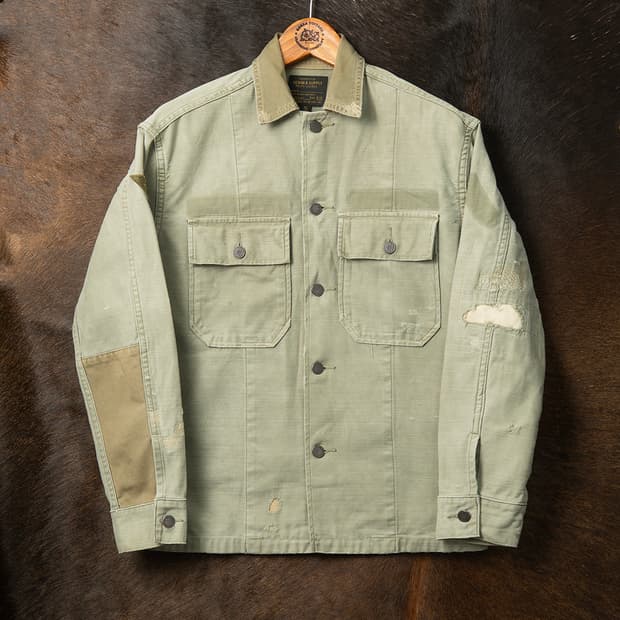 [S] 데님앤서플라이 13스타 밀리터리 데미지 리페어 자켓 