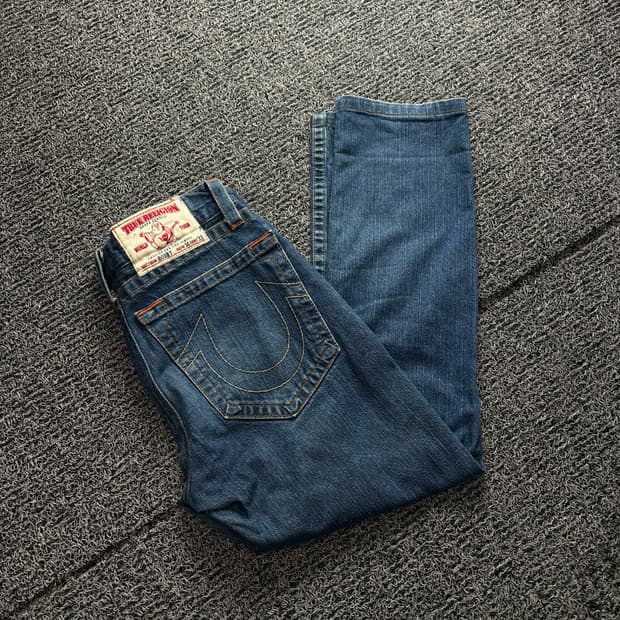 00s 트루릴리젼 바비 세미 부츠컷 데님 팬츠 2959