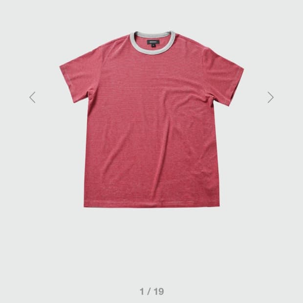 [1] STRIPE HALF T (PINK GREY)