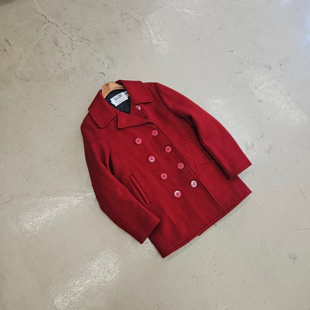 SCHOTT U.S.740N PEA JACKET 쇼트 피코트 빨강색 M