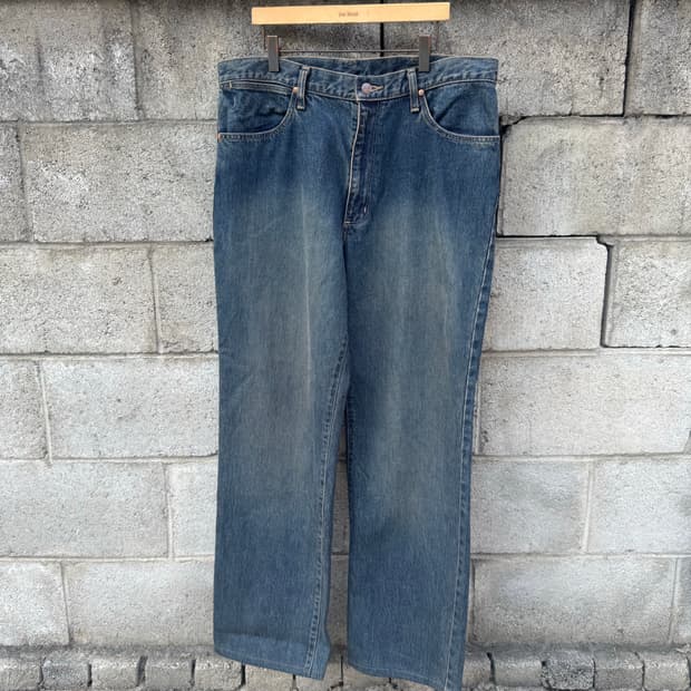 랭글러 빈티지 m1508 레귤러 스트레이트 워싱 데님 팬츠 36