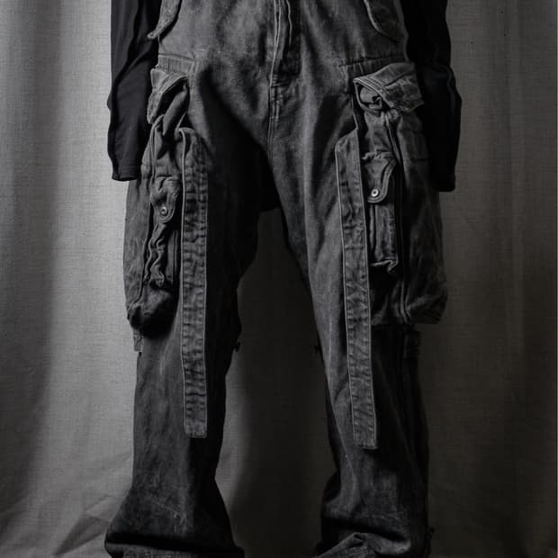 Julius FW11 빅 포켓 가스마스크 팬츠
