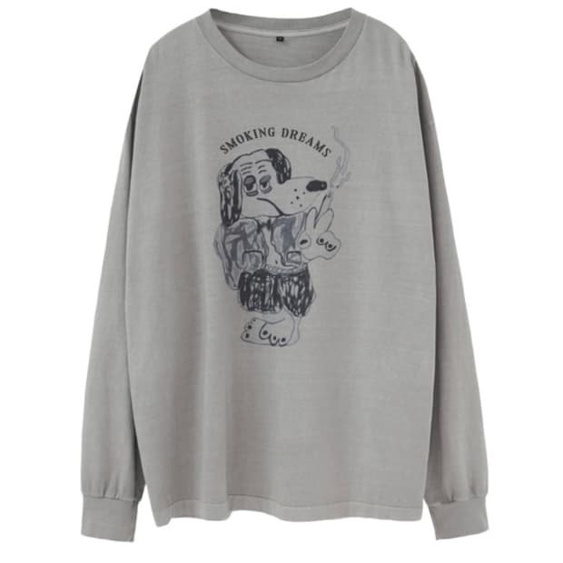 [2] 폴리테루 행크 롱슬리브 블루 독 빈티지 그레이 - 24SS