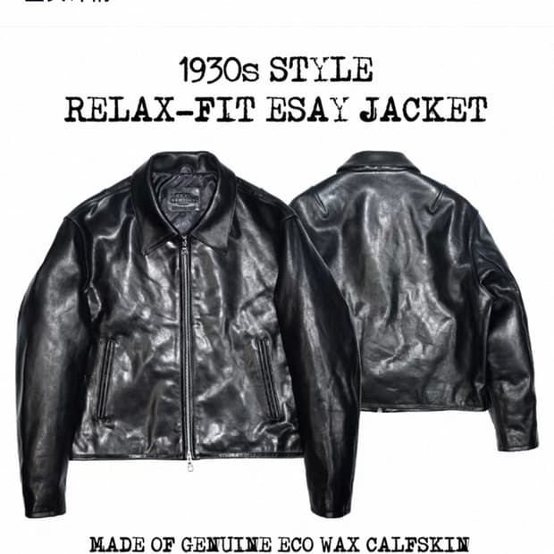 신품 리얼 시몬스 30's 카우하이드 레더 자켓 M사이즈