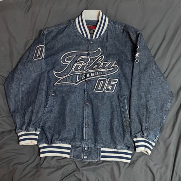 [FUBU] 후부 데님 야구점퍼 블루 빈티지 자켓 스타디움