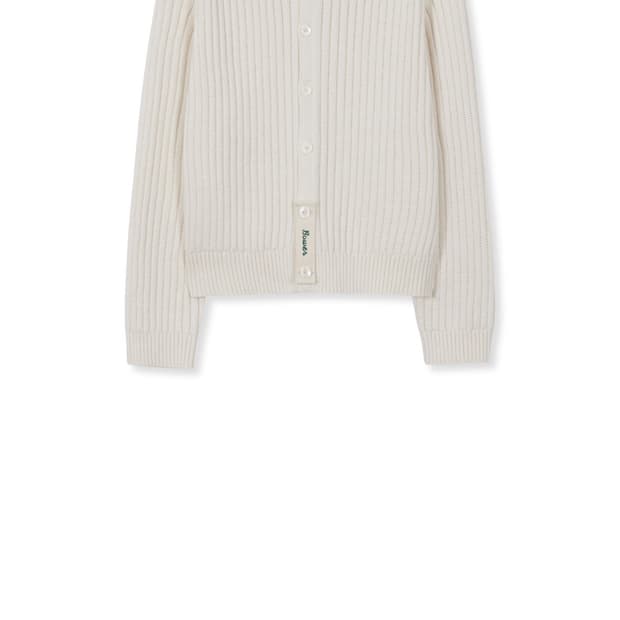 Bower 내추럴 숏 칼라 가디건 크림