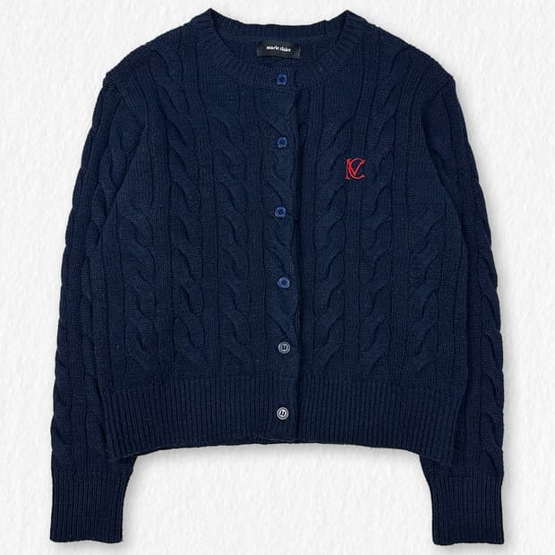 마리끌레르 케이블 니트 가디건