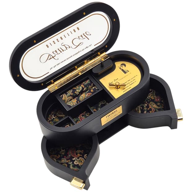 90s 트윙클 페이즐리 오르골 주얼리 보석함