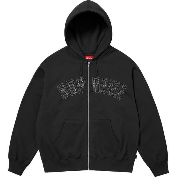 슈프림 x B.B. 사이먼 집업 후드 스웨트셔츠 블랙 - 25SS M